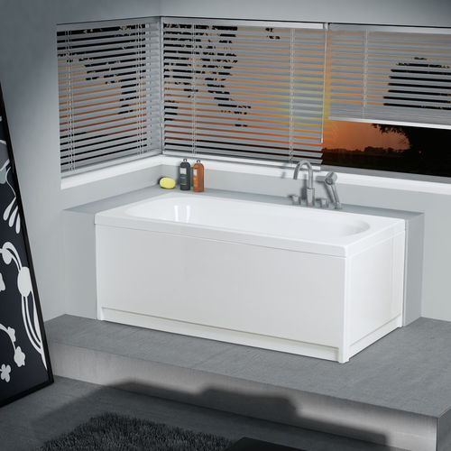 Free-standing bathtub - CORFÚ - THERMO DESIGN - acrylic / whirlpool / white