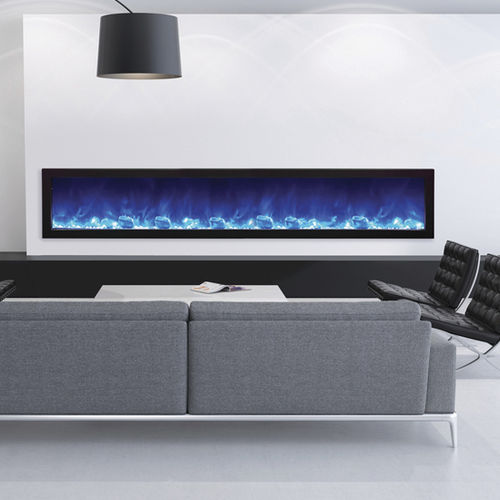 Electric fireplace - BI-88-SLIM - Amantii - built-in / wall / Single-sided