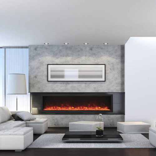 Electric fireplace - BI-88-DEEP-XT - Amantii - built-in / wall / Single-sided