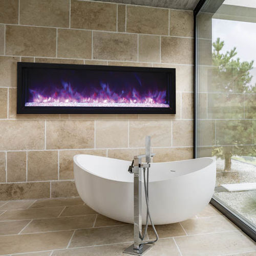 Electric fireplace - BI-60-XTRASLIM - Amantii - built-in / wall / Single-sided