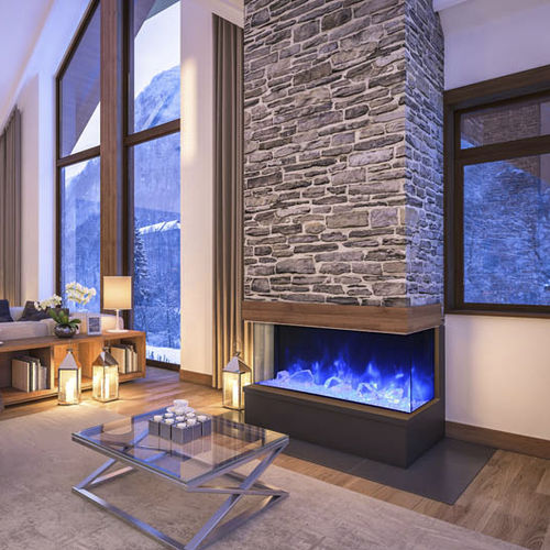 Electric fireplace - 60-TRU-VIEW-XL - Amantii - built-in / free-standing / 3-sided