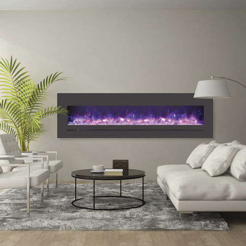 Electric fireplace - WM-FML-72-7823-STL - Amantii - wall-mounted / wall / Single-sided