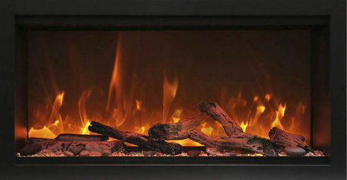 Electric fireplace - SYM-34-XT - Amantii - built-in / wall / Single-sided