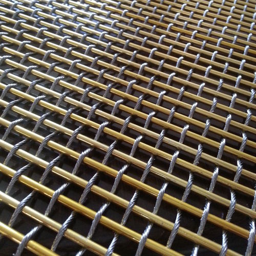 Wire facade mesh - 4 - Shijiazhuang YingRui Metal Products Co., Ltd - for partition wall / square mesh / roll