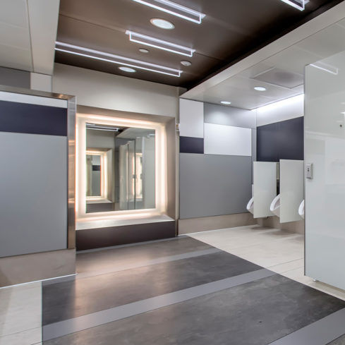 Wall-mounted bathroom mirror - GLASSMIRROR - CARVART - commercial / contemporary / rectangular