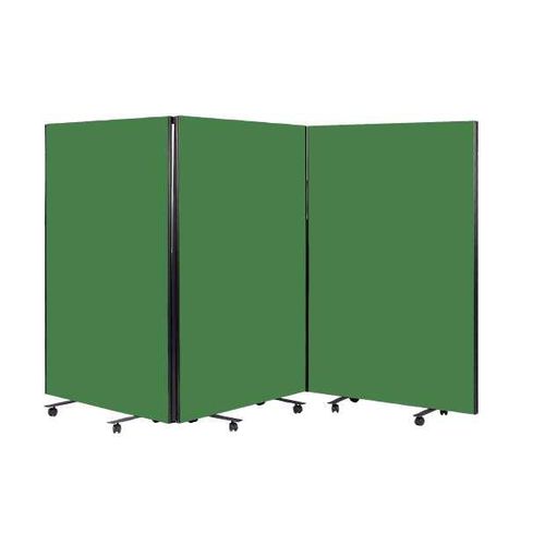 Contemporary screen - TRIPLE - Forbes Group Ltd - fabric / for office / on casters