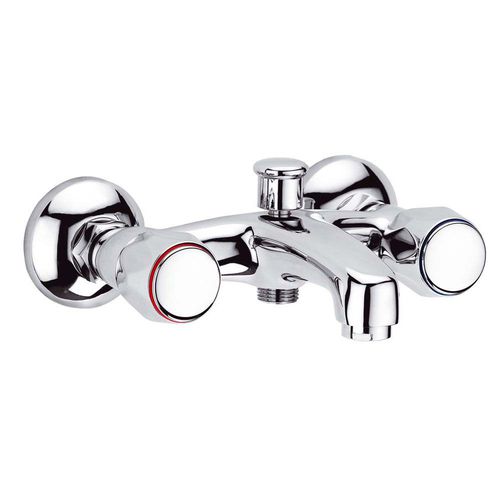 Double-handle shower mixer tap - 96086 - WITH2 GUAYAMA - Grifería Clever - for bathtub / wall-mounted / chrome-plated brass