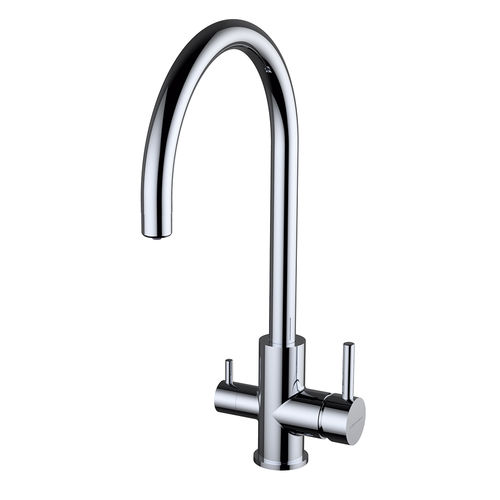 Countertop double-handle mixer tap - 60150 - Chef Round - Grifería Clever - chrome-plated brass / kitchen / 1-hole