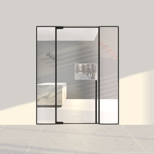 Interior door - Mini-Max - Single + - PortaPivot - anodized aluminum / pivoting / contemporary