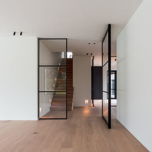 Door with fixed leaf - 5730 - SINGLE + - PortaPivot - interior / anodized aluminum / pivoting