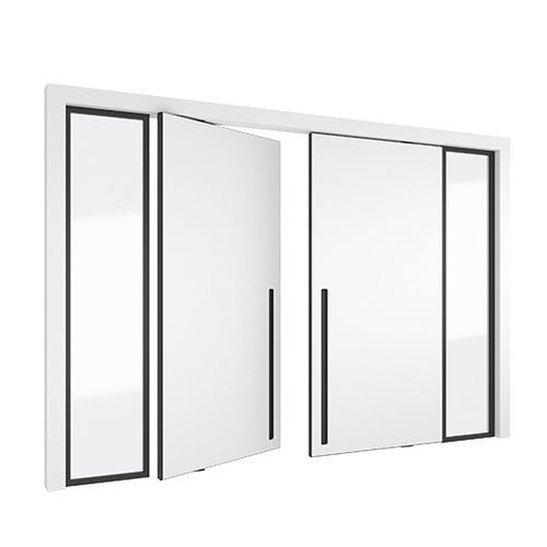 Interior door - 4245 + - PortaPivot - MDF / anodized aluminum / Corian®