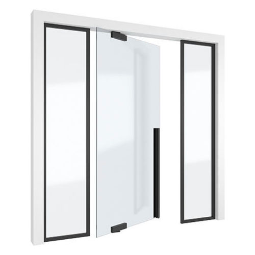 Interior door - SINGLE + - PortaPivot - glass / pivoting / contemporary