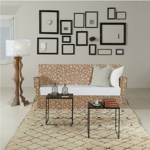Contemporary sofa - SPARTAKUS - Kubedesign - white / black / red