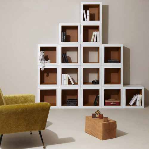 Modular shelf - KUKÙ - Kubedesign - contemporary / cardboard / commercial