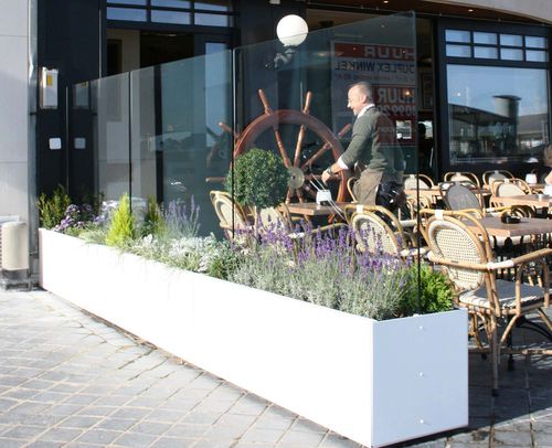 Contemporary screen - Casablanca 500 - Van Hoof - glass / thermo-lacquered aluminum / for restaurant