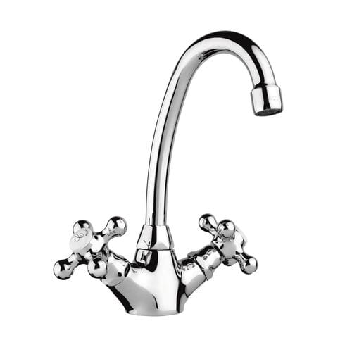 Double-handle washbasin mixer tap - BELL-STIL : CR0120225/LP0120225/BV0120225/OR0120225 SERIES - Griferia Rovira - countertop / metal / bathroom