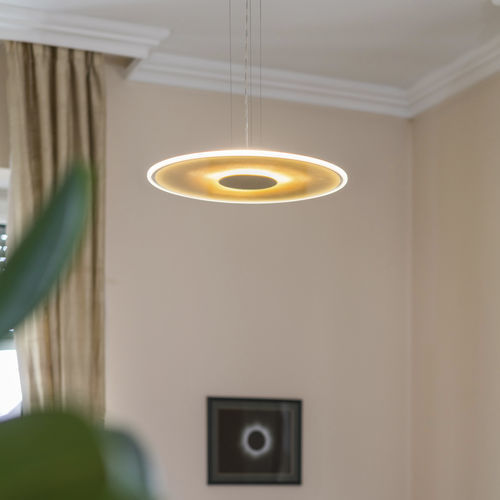 Pendant lamp - BLASS PINNACLE - Oleant Lighting - aluminum / brass / glass