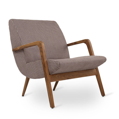 Contemporary lounge chair - OPAK - ALANKARAM - fabric / black / living room