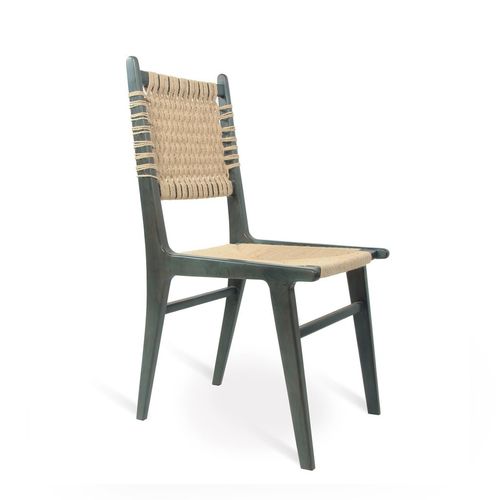 Contemporary dining chair - ASANDI - ALANKARAM - living room / wood / wooden base