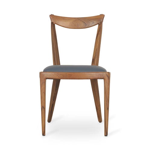 Contemporary dining chair - SARU - ALANKARAM - indoor / leather / wooden