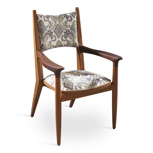 Modern dining chair - VINIL - ALANKARAM - indoor / fabric / wooden base