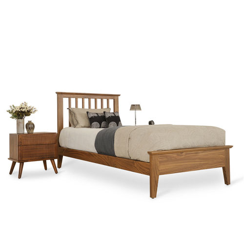Single bed - GWELY - ALANKARAM - modern / with headboard / teak