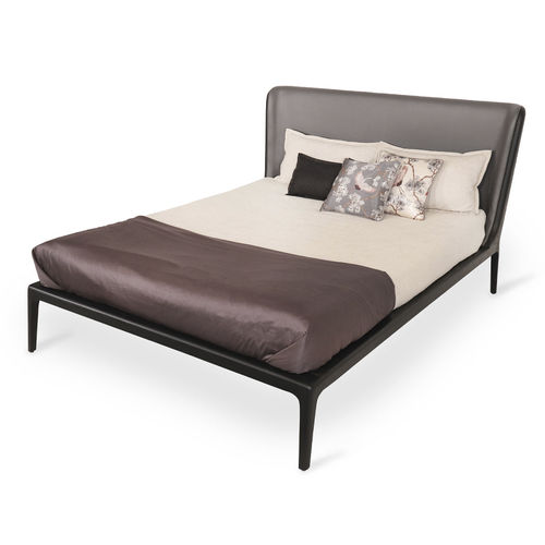 Double bed - NILLYN - ALANKARAM - modern / with headboard / teak