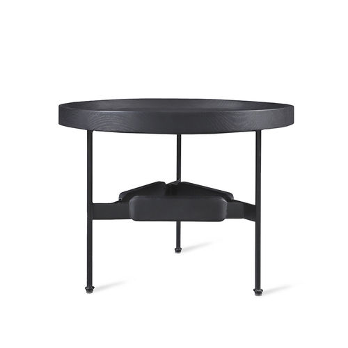 Modern side table - PARNY - ALANKARAM - solid wood / brass / brass base