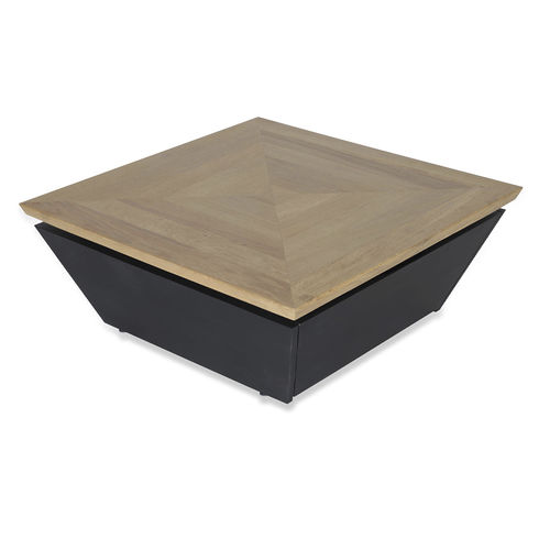 Modern table - BOYE - ALANKARAM - solid wood / natural oak / solid wood base