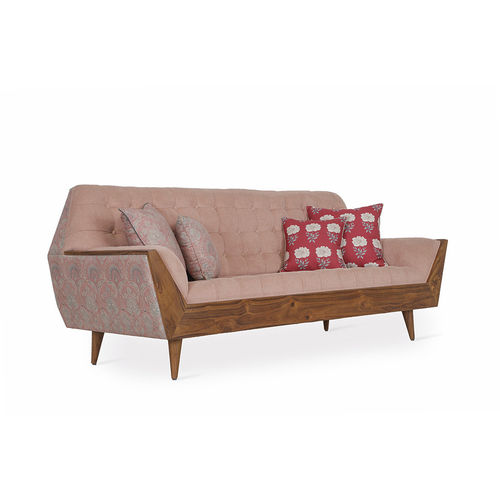 Modern sofa - YUKTA - ALANKARAM - leather / with armrests / cushion