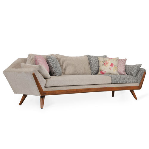 Contemporary sofa - TIDLOS - ALANKARAM - fabric / with armrests / cushion