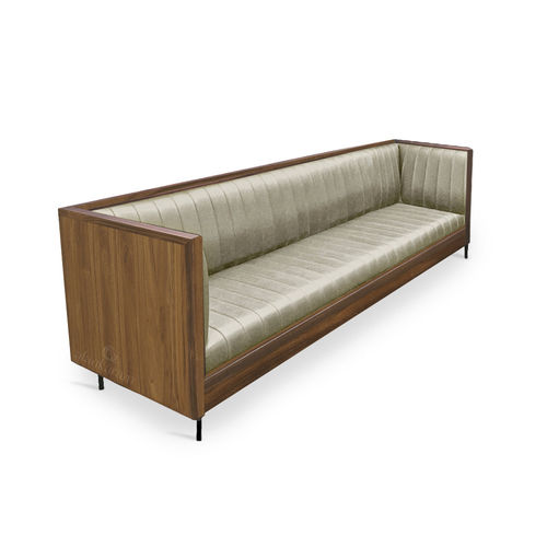 Contemporary sofa - ORAH - ALANKARAM - leather / with armrests / white