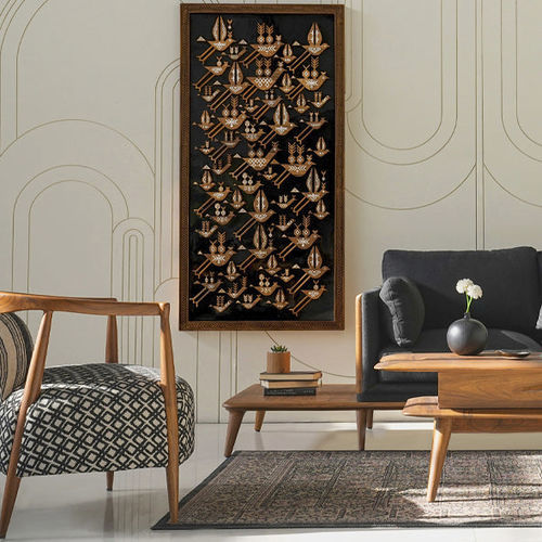 Wall decorative panel - ISCILIK - ALANKARAM - teak / commercial / home