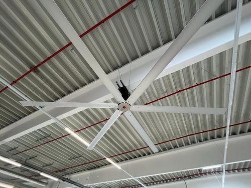 Commercial ceiling fan - ECO MONDIA Green Technology Europe GmbH - industrial / metal