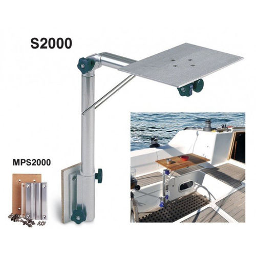 Anodized aluminum table base - MPS2000 - Forma Marine - wooden / plastic / marine