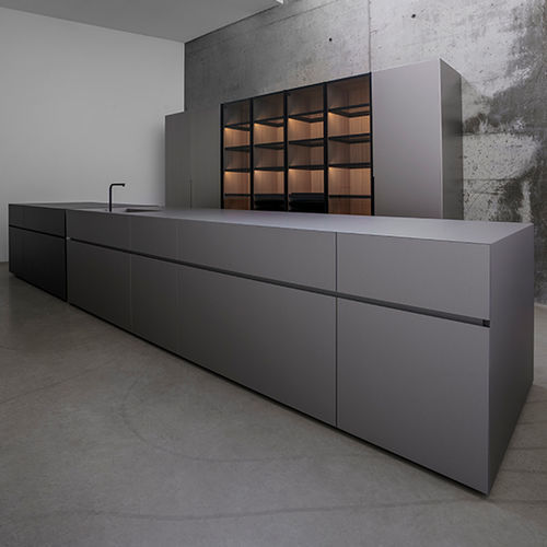 Stainless steel kitchen - M3 - Minimal Cucine - contemporary / wooden / anodized aluminum