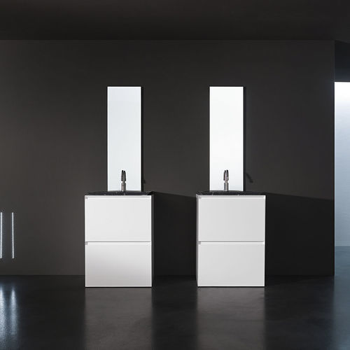 Free-standing washbasin cabinet - B2 - Minimal Cucine - wood veneer / contemporary / without door