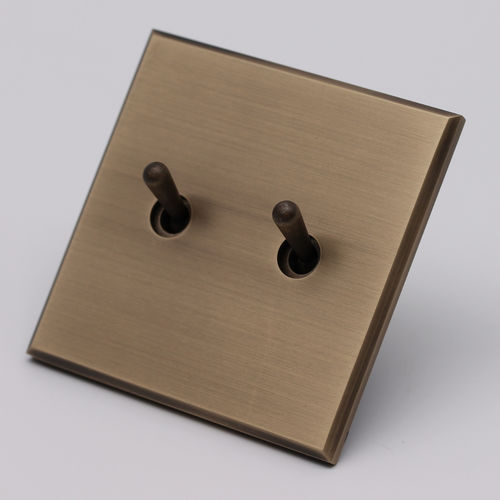 Light switch - COLLECTION ESPRIT - PRESTO LAITON ANTIQUE - MAISON ORSTEEL - toggle / recessed / double