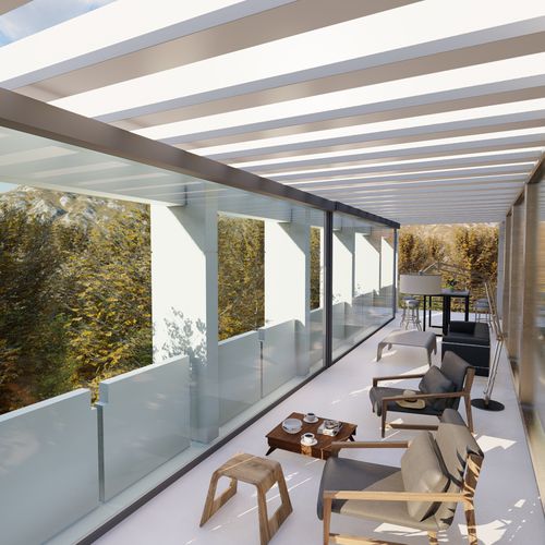 Roller blinds - KRISTAROLL - DAVRAY - canvas / outdoor / commercial