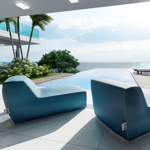 Contemporary sun lounger - CHARLIE LOUNGE - DAVRAY - composite / double