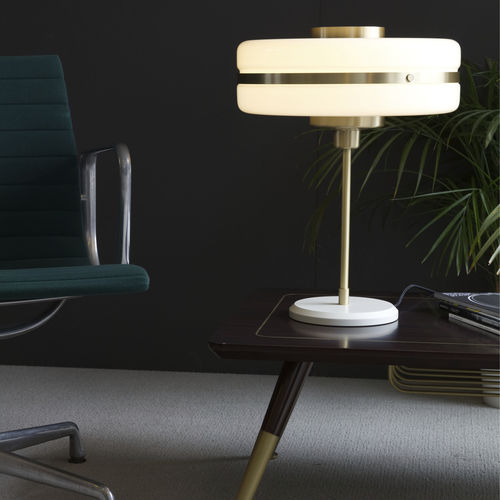 Table lamp - MASINA - BERT FRANK - brass / opalescent glass / contemporary