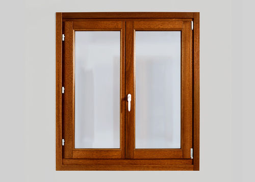 Casement window - EUROMIX - Molaro - wooden / aluminum / double-glazed