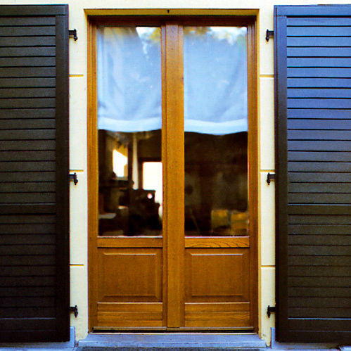 Swing French door - EURONORM STANDARD - Molaro - wooden / double-glazed