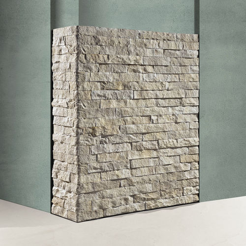 Engineered stone wall cladding - NEW GRAFFIO - Geopietra - for indoor use / exterior / glued