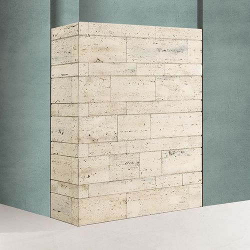 Engineered stone wall cladding - TIVOL - Geopietra - indoor / exterior / glued