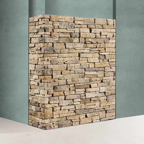 Engineered stone wall cladding - NEW MONTE PANEL - Geopietra - indoor / exterior / glued