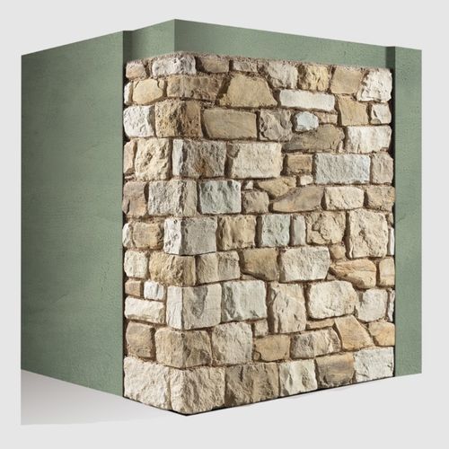 Stone wall cladding panel - ALBERESE P288 - Geopietra - for facade / corner