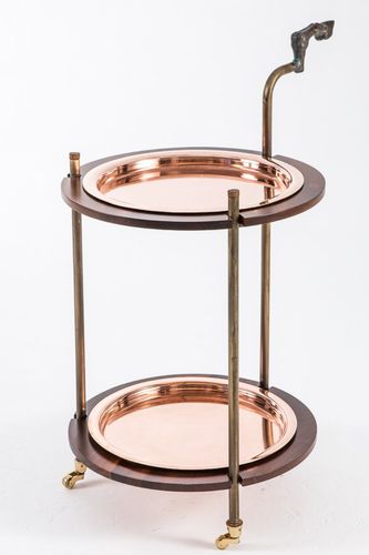 Home service trolley - GAZELLE  - EGG DESIGNS - wooden / steel