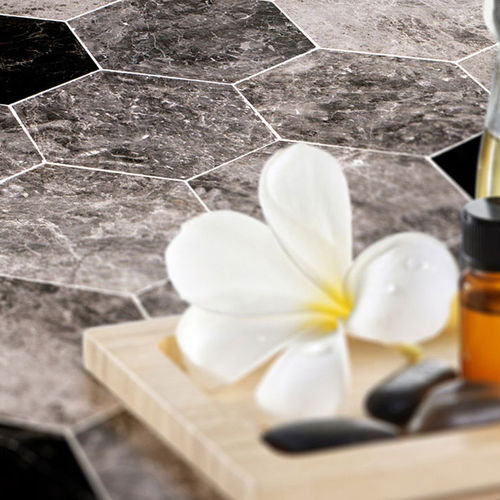 Kitchen tile - TUNDRA : 22 - Ionic Stone - floor / marble / hexagonal