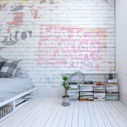Contemporary wallpaper - LIFE IS... - HD WALLS - nonwoven fabric / vinyl / urban motif